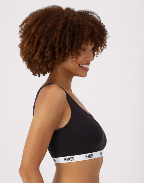 Hanes Originals Women's Pullover Bralette, Moisture-Wicking Stretch Cotton