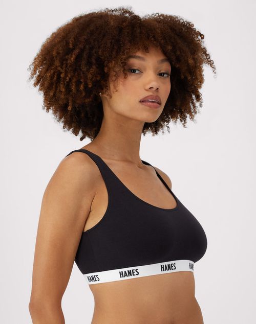 Hanes Originals Women's Pullover Bralette, Moisture-Wicking Stretch Cotton
