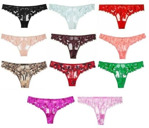 VICTORIAS SECRET VERY SEXY LUXE LINGERIE EMBROIDERED THONG PANTY XS S M L XL XXL