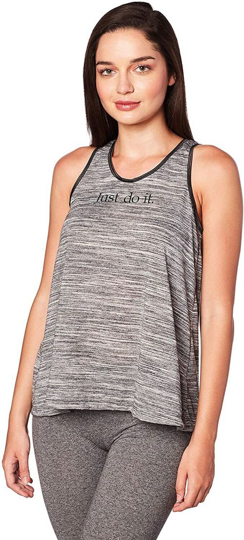 Nike Just Do It Women's Dry Studio Gray Training Tank Top Size L