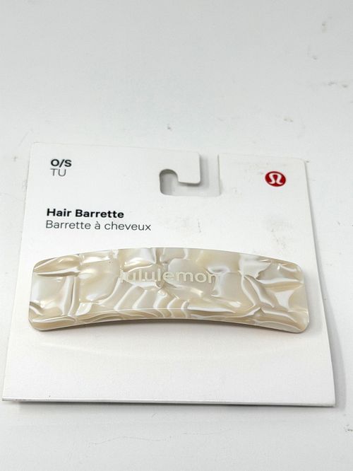 Lululemon Hair Barrette Clip Light ivory White