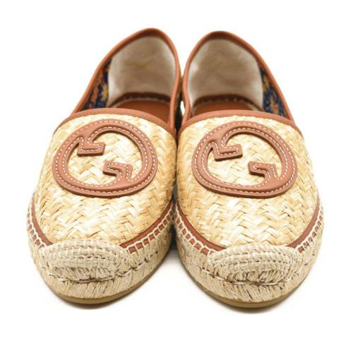 Gucci Adela GG Raffia Espadrilles EU 39