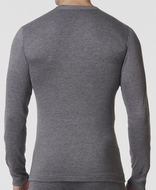 $49 Stanfield's Men's Gray Crew-Neck Cotton 2 Layer Thermal Sweater T-Shirt XL