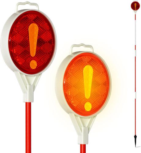Reflective Driveway Markers, 51" Fiberglass Poles, 4-Pack High Visibility Stakes