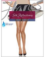 Hanes Pantyhose Silk Reflections Non-Control Sheer Toe Sandalfoot 715 AB,CD,EF