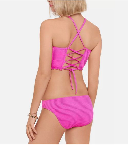 Salt & Cove Women's Textured Smocked Tie Back Bikini Top, Bikini, Sz M