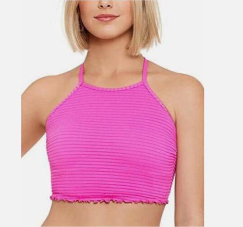 Salt & Cove Women's Textured Smocked Tie Back Bikini Top, Bikini, Sz M