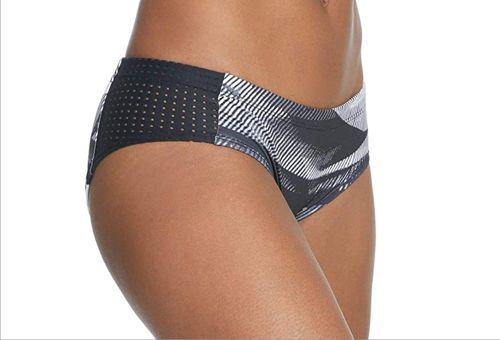 Nike Line Up Printed Hipster Bikini Bottoms, Black Size XL $54