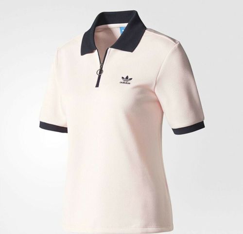[BQ5740] Womens Adidas Originals Osaka Polo Shirt - Ice Pink
