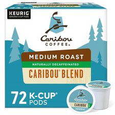 Caribou Blend Decaf Coffee K-Cups, Medium Roast, 72 Count