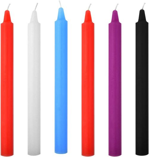 6 Pcs Low Temperature Candles,  7 Inch Low Heat Candles Romantic Wax Dripping Ca