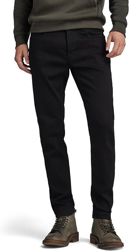 G-Star Raw 3301 Slim Fit Neutral Black Mid Rise Button Fly Men's Jeans 36x34 NEW