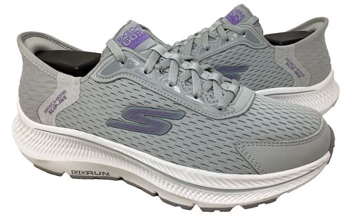 Skechers Women's Slip-Ins Go Run Lace Up Athletic Shoes Gry/Purple Size:8.5 128X
