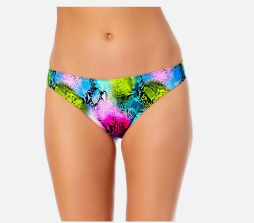 California Waves Tie Dye Stretch Lined Bikini Bottom, Multi, Sz S