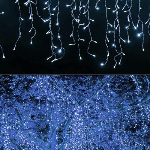 Connectable 360 LED Christmas Icicle Lights, 29.5 FT, 8 Modes, White