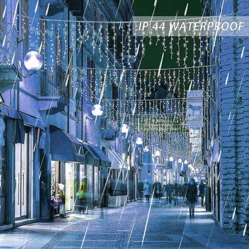 Connectable 360 LED Christmas Icicle Lights, 29.5 FT, 8 Modes, White