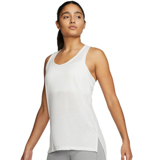 Nike White Racerback Yoga Performance Training Women's Tank Top Size M