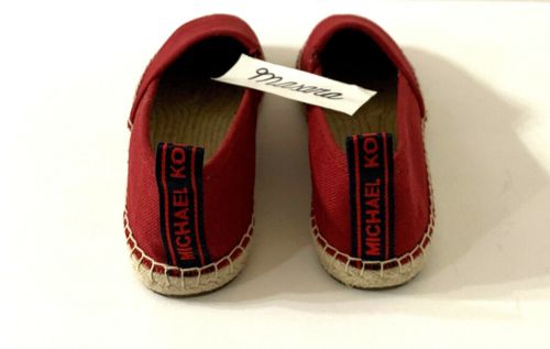 R 1Women MK Michael Kors Kendrick Slip On  Flat Sneaker/Loafer Canvas 