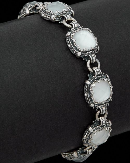 Konstantino Aura Silver 20.00 Ct. Tw. Gemstone Doublet Toggle Bracelet Women's