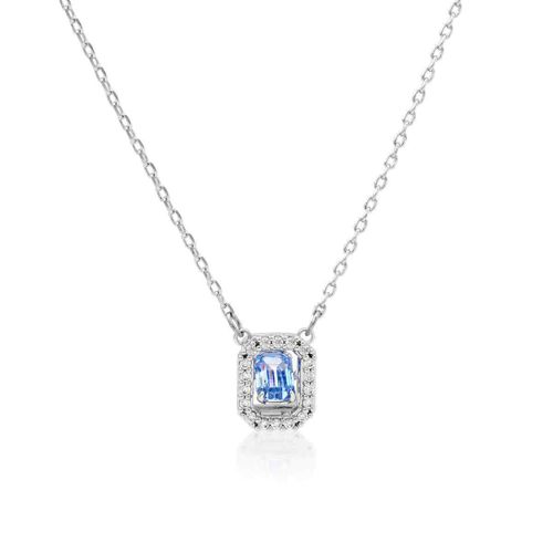 Swarovski Millenia Octagon Step Cut Fancy Light Blue Necklace