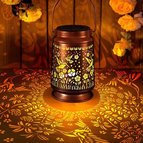 Outdoor Waterproof Solar Lanterns - Hummingbird Garden Decor for Patios