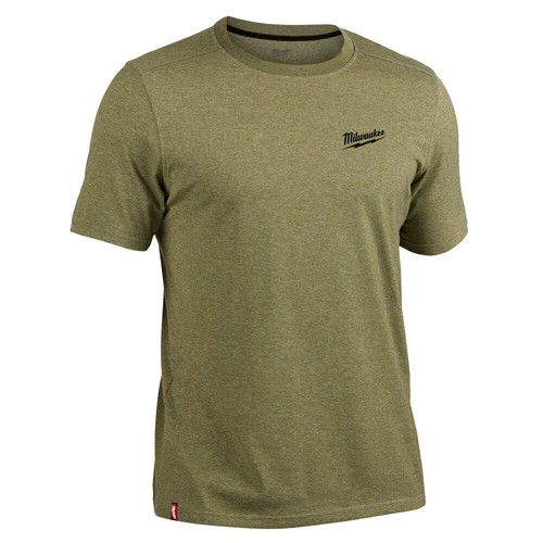 Milwaukee Hybrid Work Tee Short Sleeve Green Small