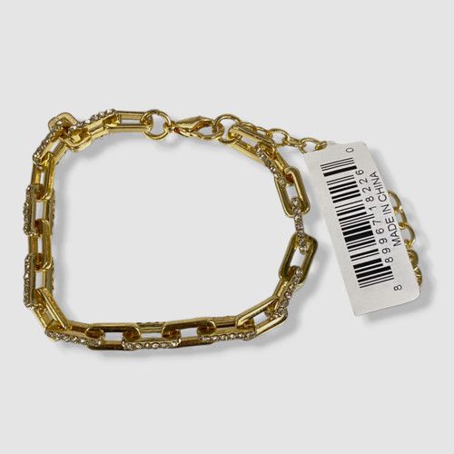$46 Baublebar Women's Gold Harriet Pavé Box Link Bracelet