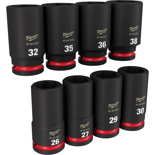 Milwaukee Impact Socket 3/4In Drive Metric 6 Point 8Pc