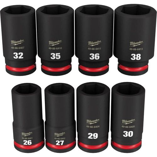 Milwaukee Impact Socket 3/4In Drive Metric 6 Point 8Pc