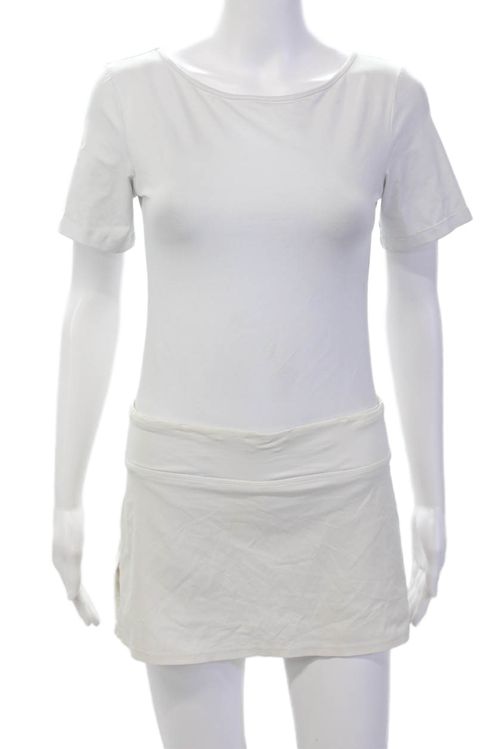 Lululemon Womens Lined Pleated Active Short Skirt White Size 4