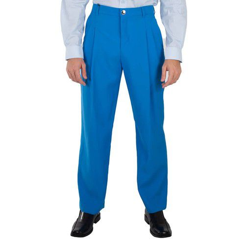 Burberry Men's Vivid Blue Wool Tailored Trousers