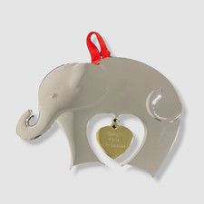 $31 NAMBE Silver/Gold Plated Baby's First Christmas Elephant Ornament 2022