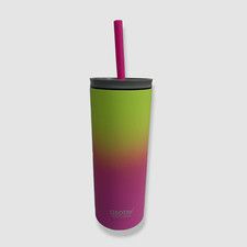 Asobu Pink/Green Neon Vacuum-Insulated Stainless Steel Bottle Tumbler