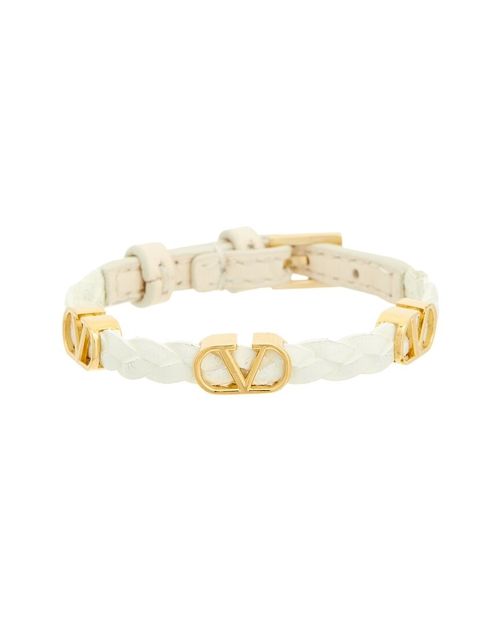 Valentino Vlogo Signature Leather Bracelet Women's