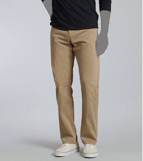 $61 Galaxy By Harvic Men's Beige Cotton Stretch Chinos Pants Size 34W 30L