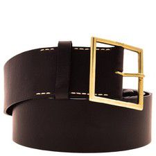 Polo Ralph Lauren Wide Leather Square-Buckle Belt