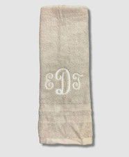 $25 Ralph Lauren Gray Payton Monogrammed EDJ Hand Towel 16" x 30"