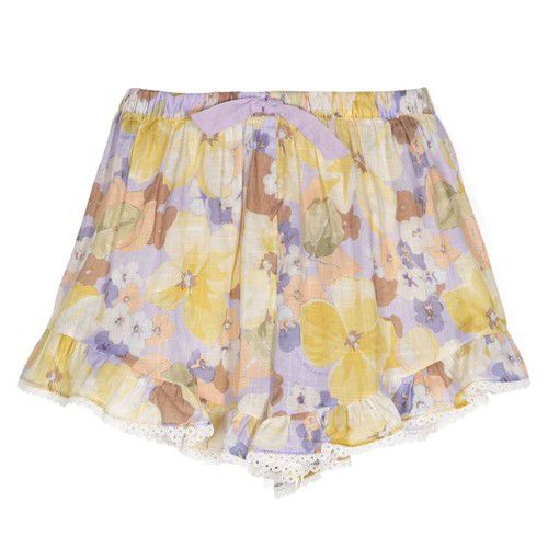 Zimmermann Girls Pop Frill Floral Print Shorts