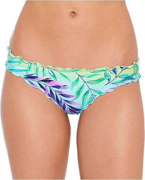 Salt + Cove Palm Ruched Back Lined Bikini Bottom, Multi, Sz XL