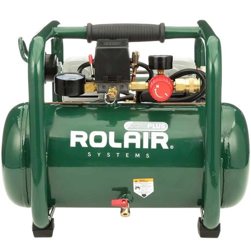 Rolair 1 Hp - Ultra-Quiet (115V) 2.4Cfm@90Psi 2.5 Gallon Oil Less Compressor
