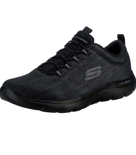 Men Skechers Sport Summits Louvin Slip On Comfort Sneakers Shoes Black 232186