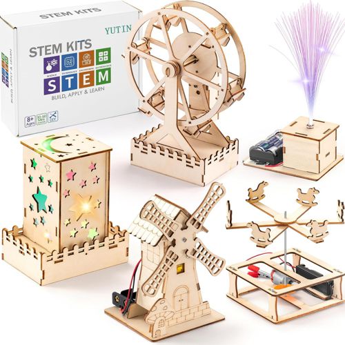 STEM Kits for Kids Age 8-10, Wood Craft Projects Kit for Kids 8-12 Model Science