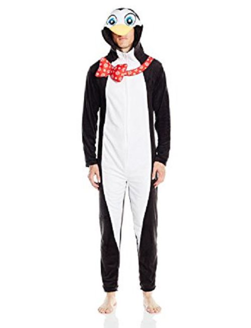 $155 Briefly Stated Pajamas Penguin One Piece Footie Lounge Sleepwear Size Xl