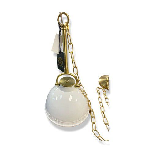 $870 Regina Andrew White Eloise Ceramic Hanging Pendant Ceiling Light