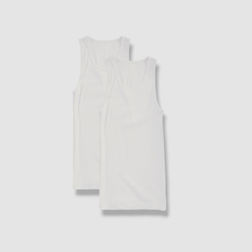 Stanfield's Men's White Premium Cotton 2 Pack Underwear Tank Top Size L