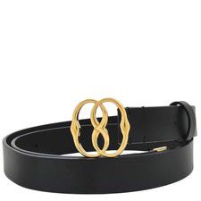 Bally Emblem Logo-Buckle Leather Belt, Size 75 cm