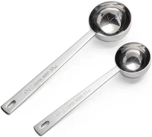 Long Handle 304 Stainless Steel Coffee Measuring Spoon Multi-Purpose Set Silver 
