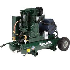Rolair 5 Hp 230V 18.8 Cfm@90Psi 9 Gall Twin Tank Constant-Run Compressor