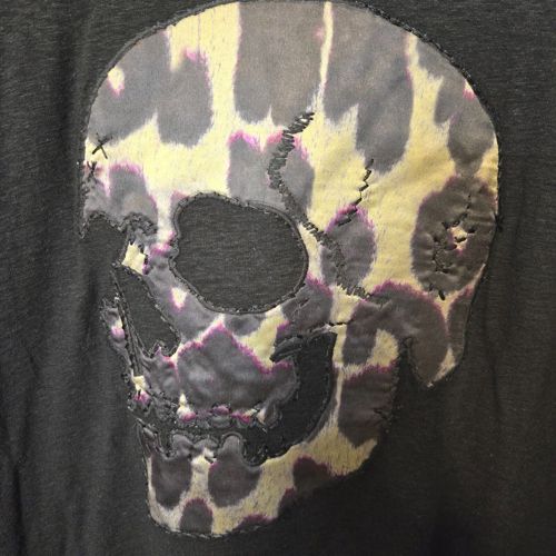 John Varvatos Black Cheetah Skull Tee Short Sleeve Men's T-shirt Size 2XL NWT
