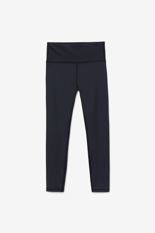 Fila Women's Forza Cropped  Mesh-inset Leggings Black Size XL
